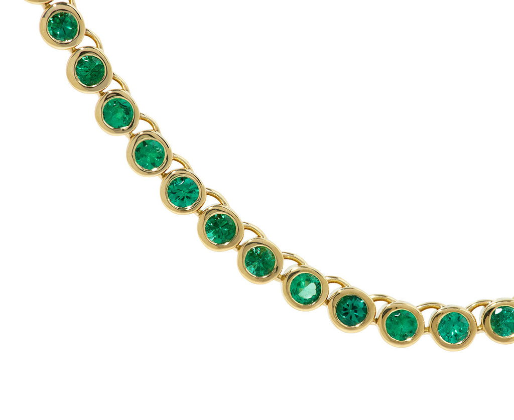 Emerald and Diamond Tennis Vessel Necklace