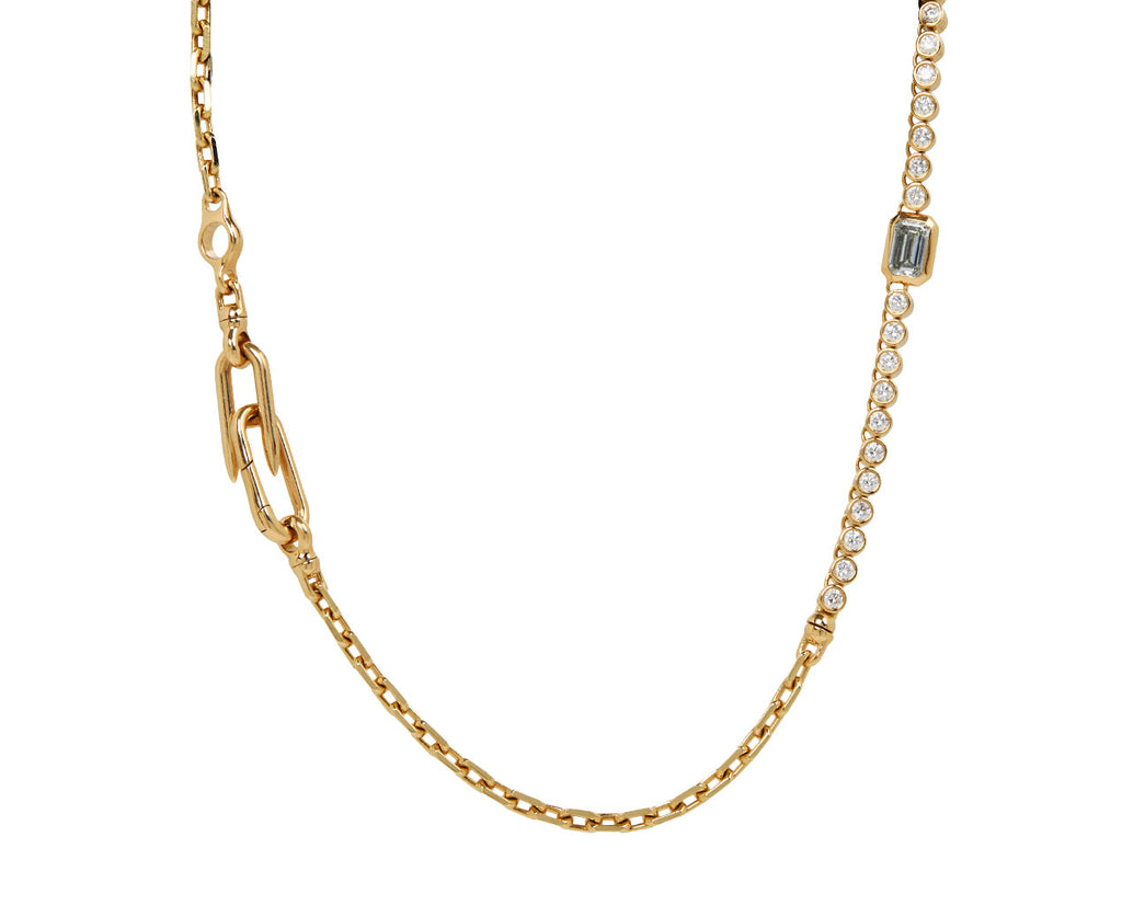 Emerald Cut Diamond Vessel Necklace