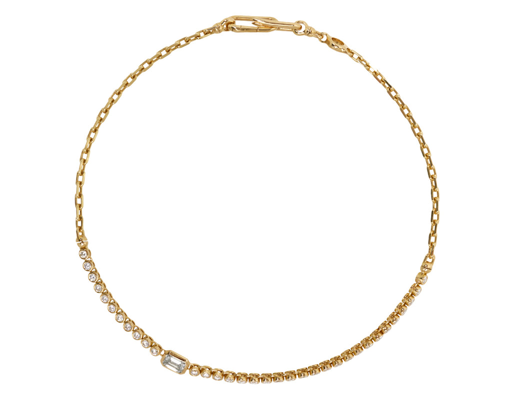 Emerald Cut Diamond Vessel Necklace