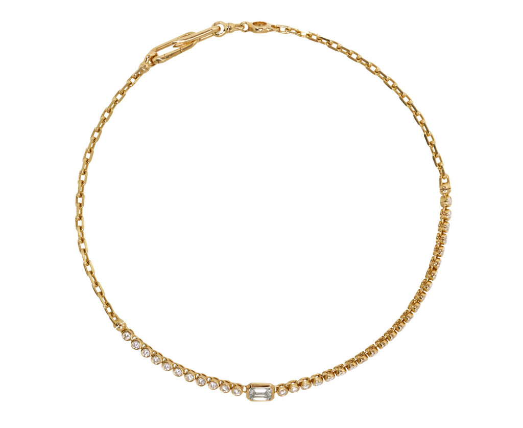 Emerald Cut Diamond Vessel Necklace
