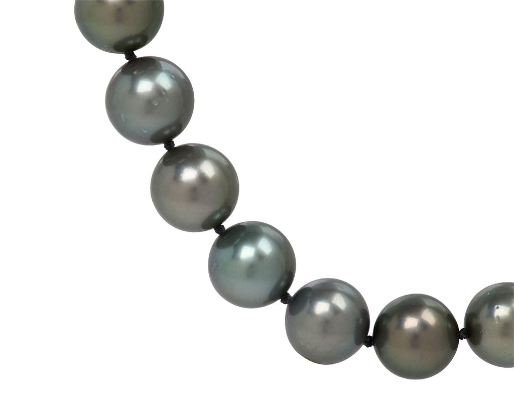 Tahitian Pearl Necklace with Diamond Spur Clasp