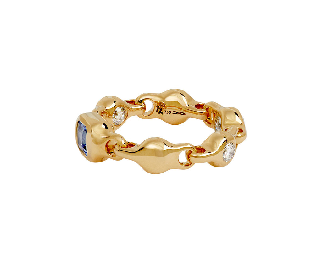 Blue Sapphire Supernova Ring
