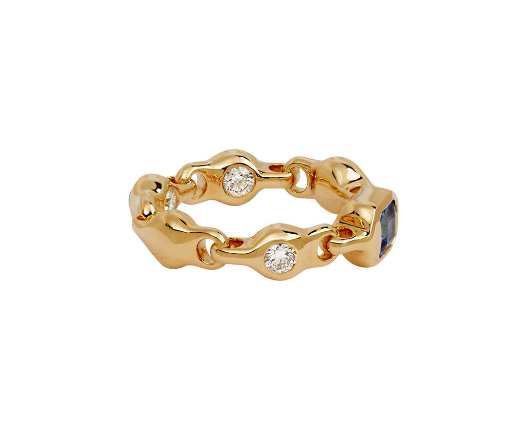 Blue Sapphire Supernova Ring