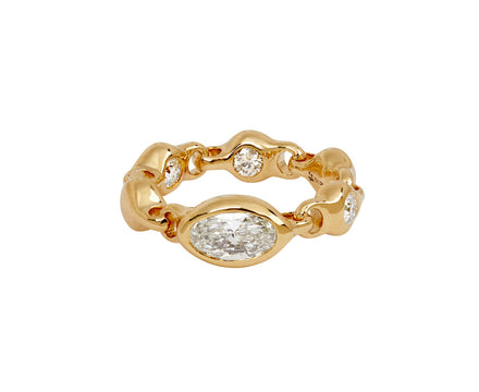Oval Diamond Supernova Ring