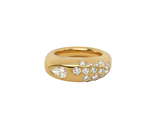 Uniform Object Pear Diamond Dowry Ring
