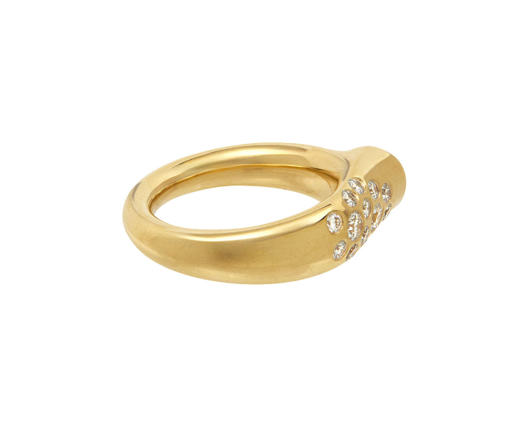Emerald and Diamond Pinky Battery Ring