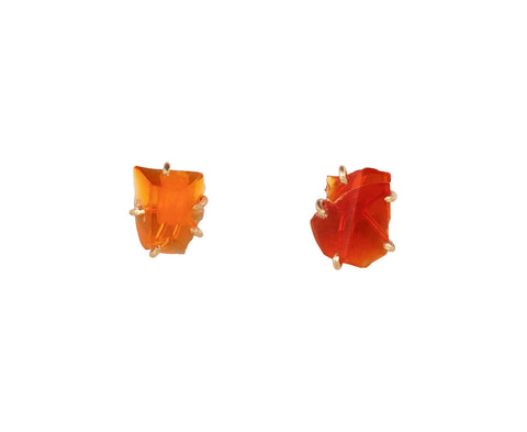 Variance Objects Mexican Fire Opal Stud Earrings