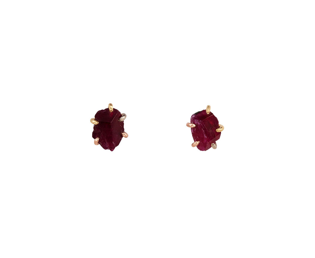 Variance Objects Large Ruby Stud Earrings