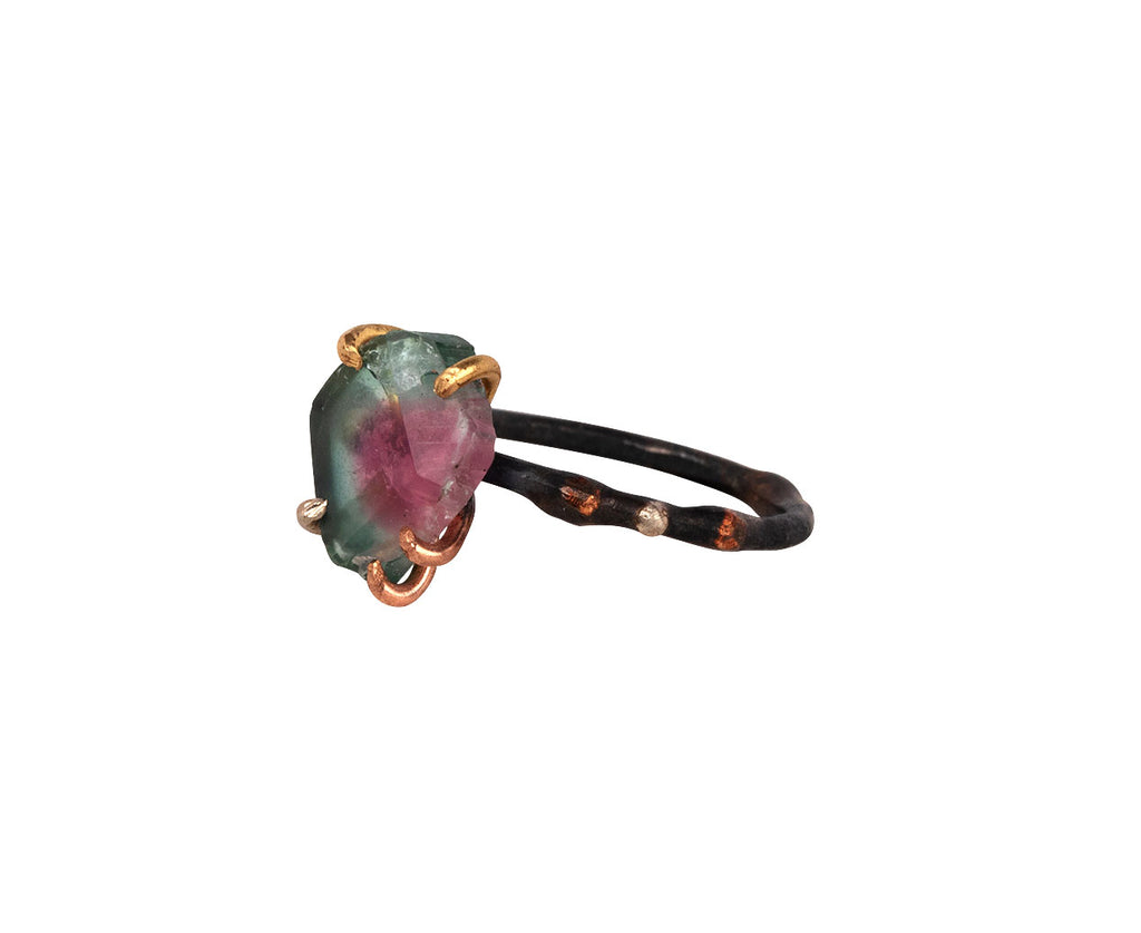 Variance Objects Watermelon Tourmaline Ring - Side View