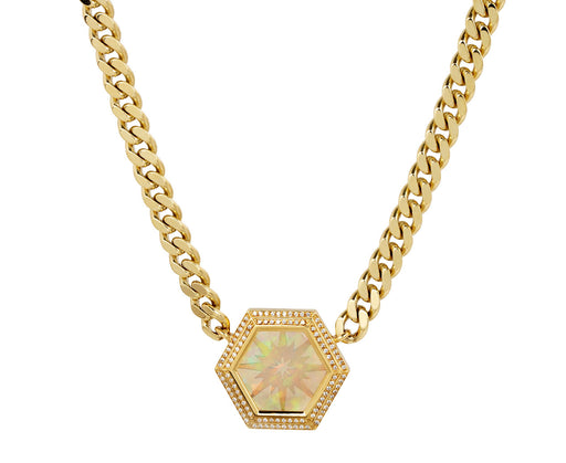 Astrea Opal Hex Necklace
