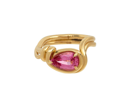 Pear Shaped Pink Spinel Ring