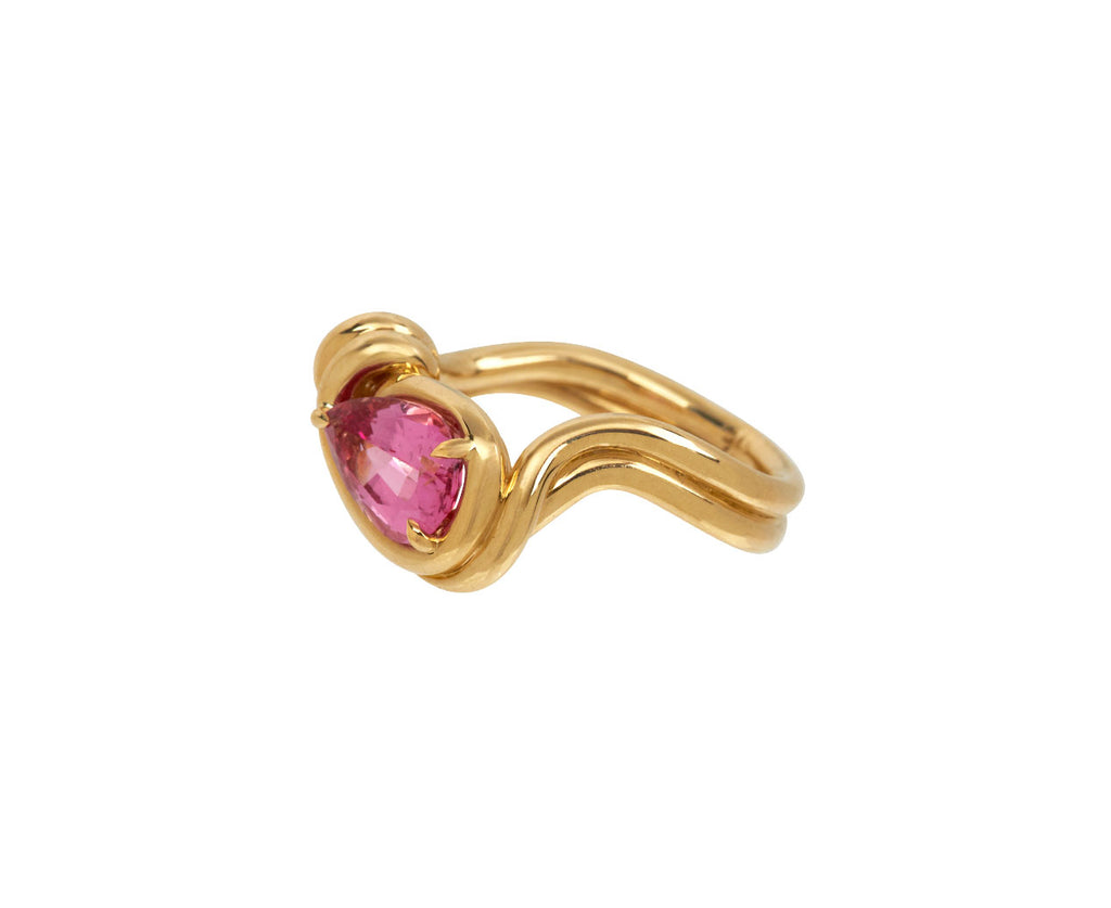 Pear Shaped Pink Spinel Ring