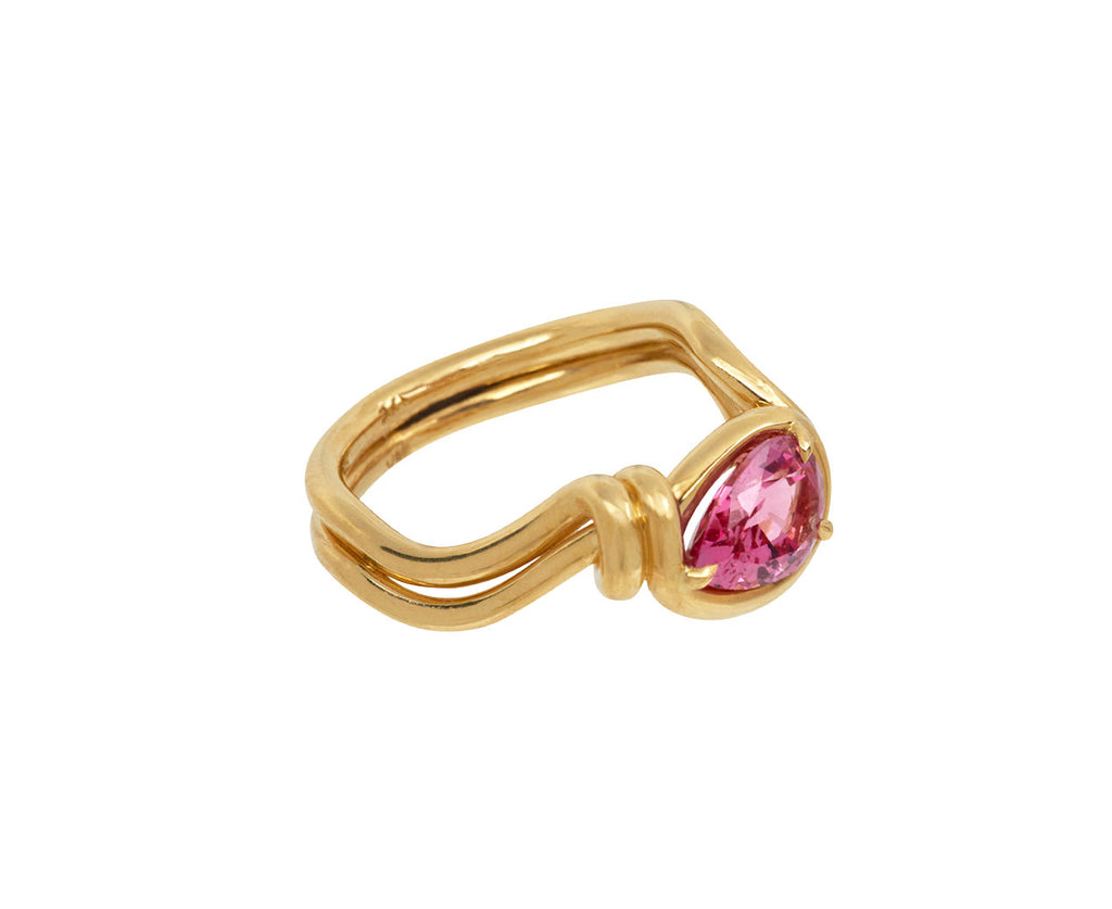 Pear Shaped Pink Spinel Ring