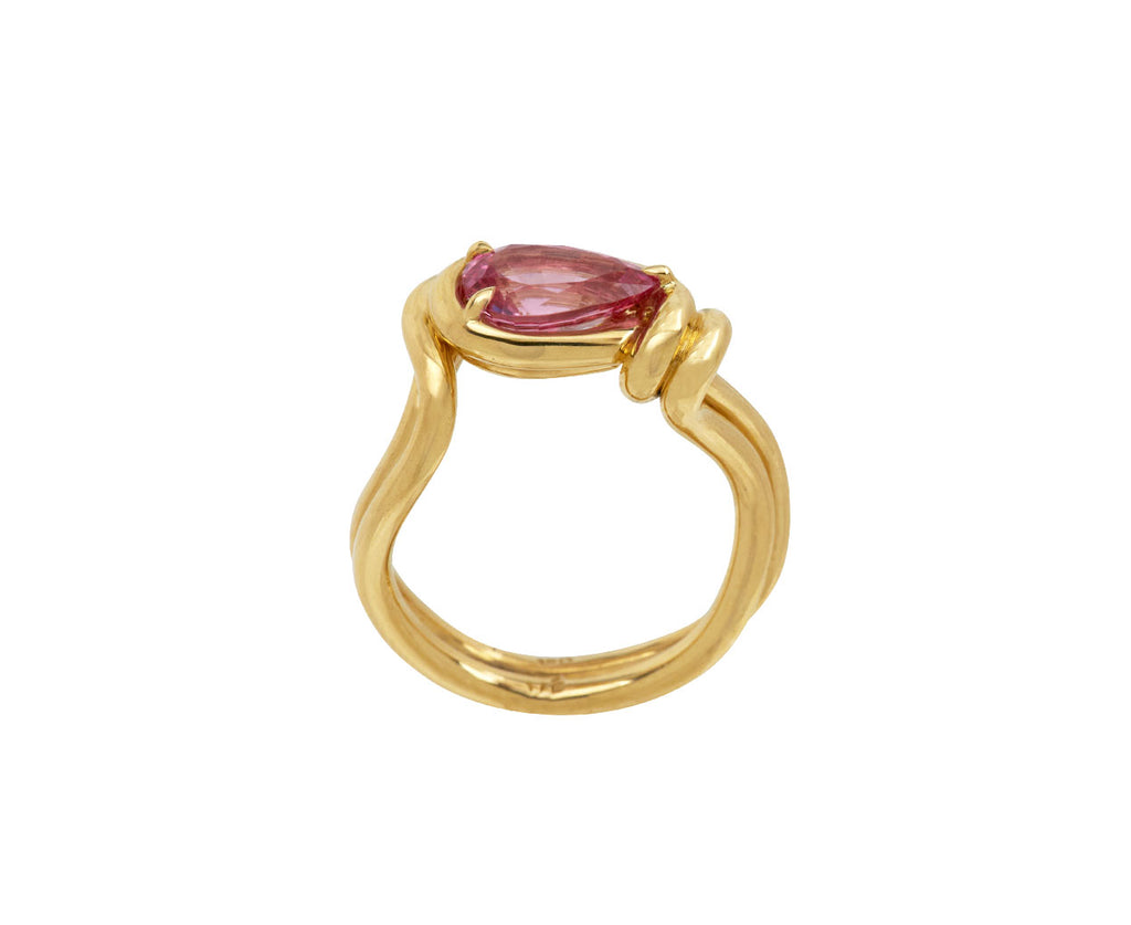 Pear Shaped Pink Spinel Ring