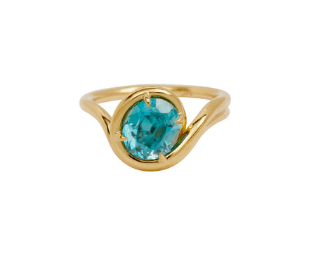 Oval Blue Zircon Ring