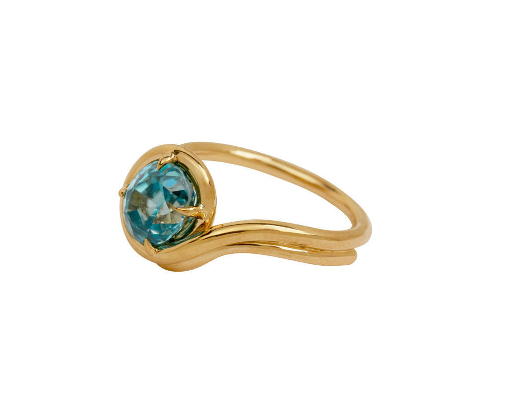 Oval Blue Zircon Ring