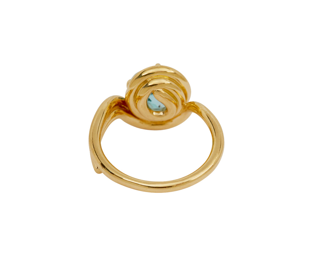 Oval Blue Zircon Ring