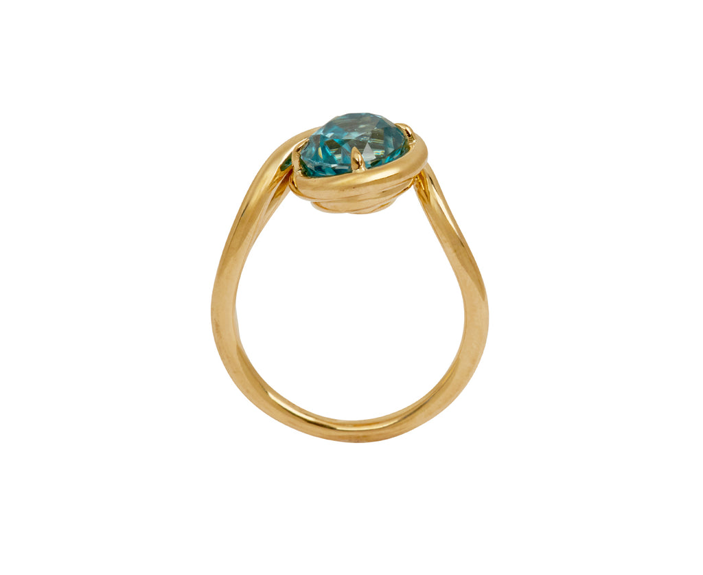 Oval Blue Zircon Ring