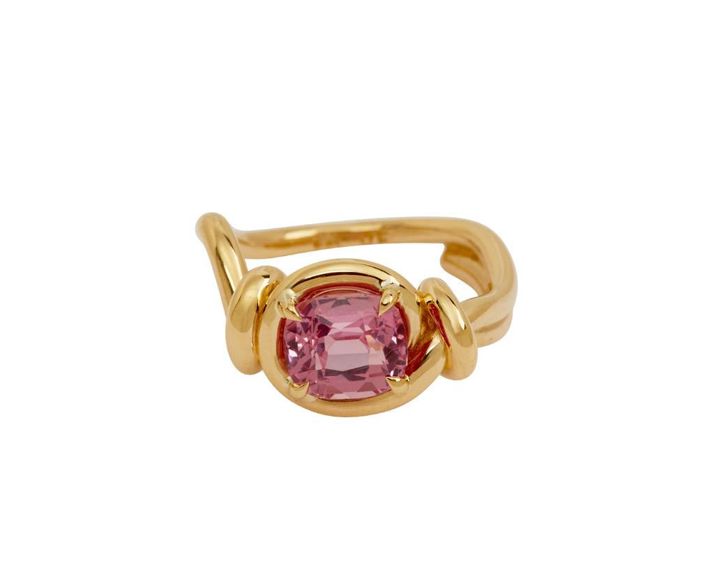Cushion Cut Pink Spinel Ring