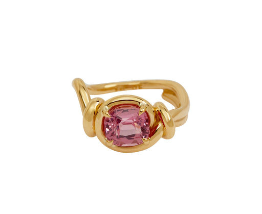 Cushion Cut Pink Spinel Ring