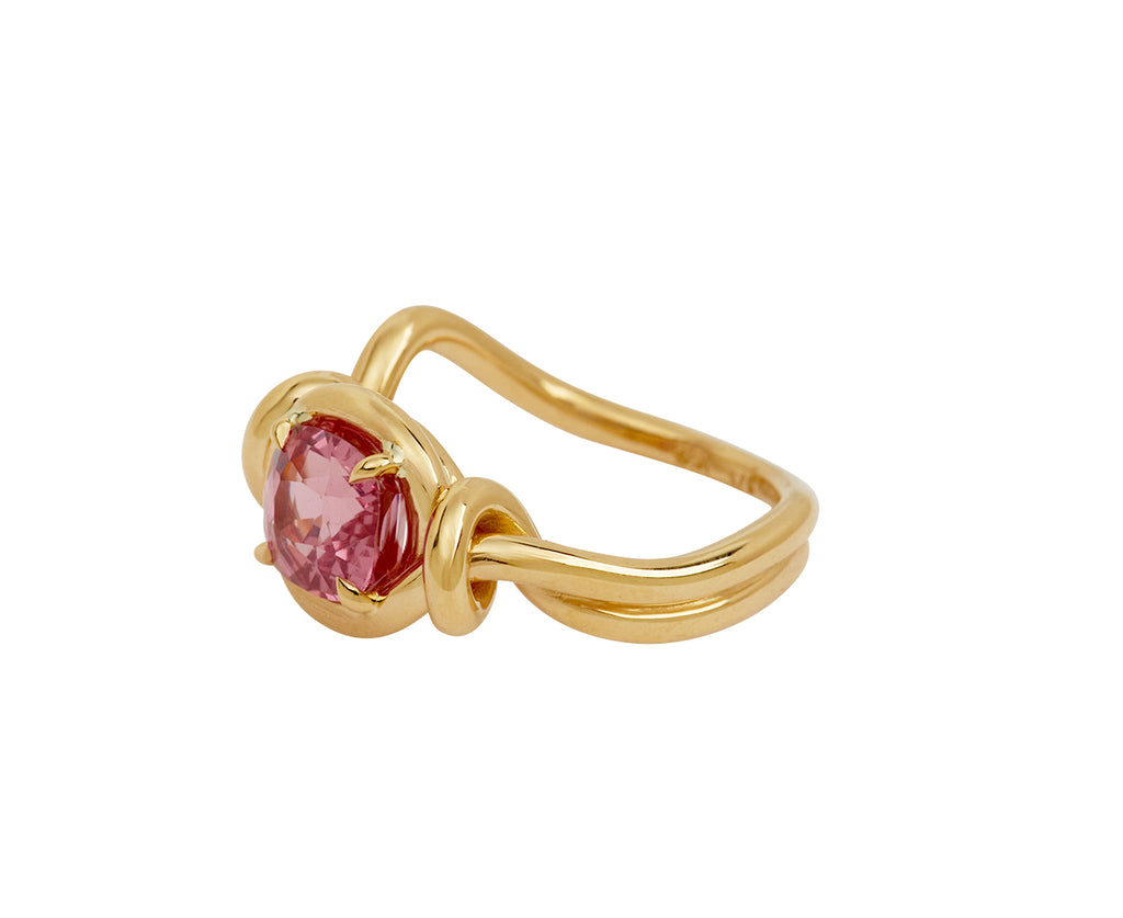 Cushion Cut Pink Spinel Ring