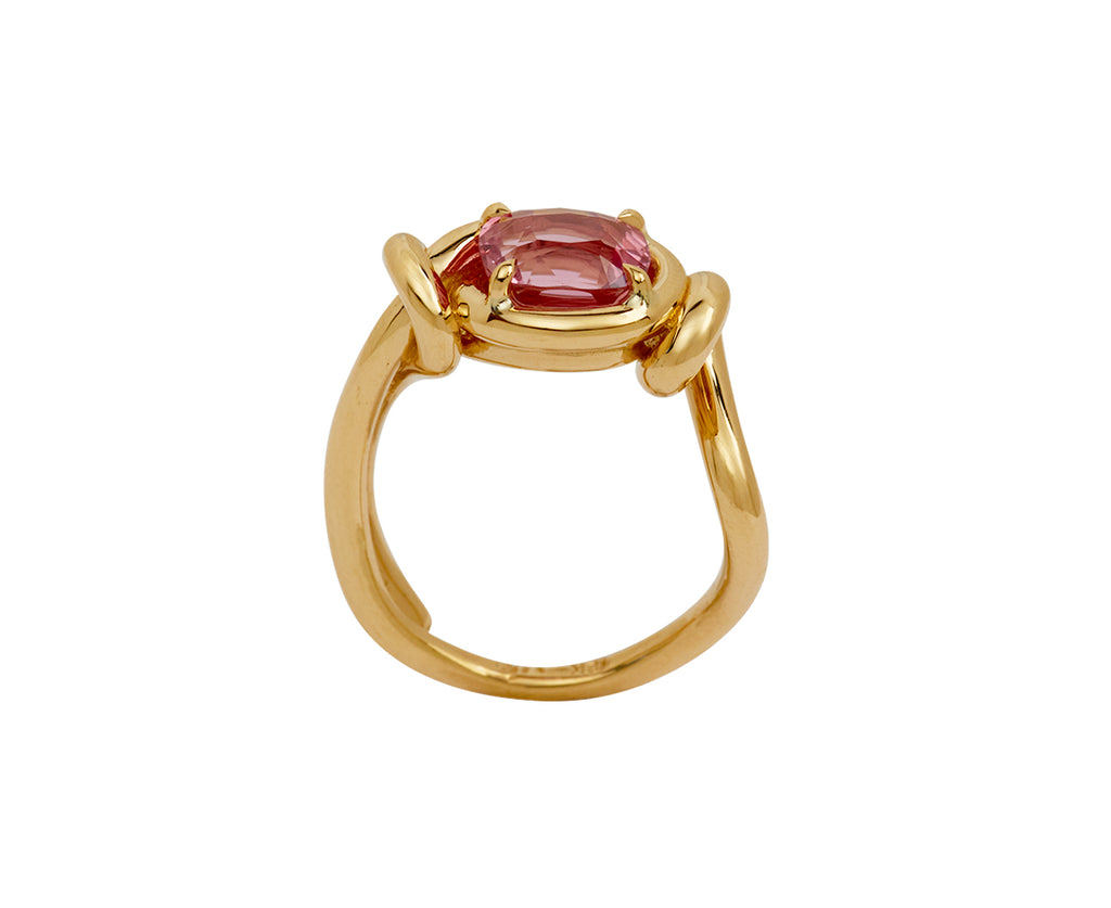 Cushion Cut Pink Spinel Ring