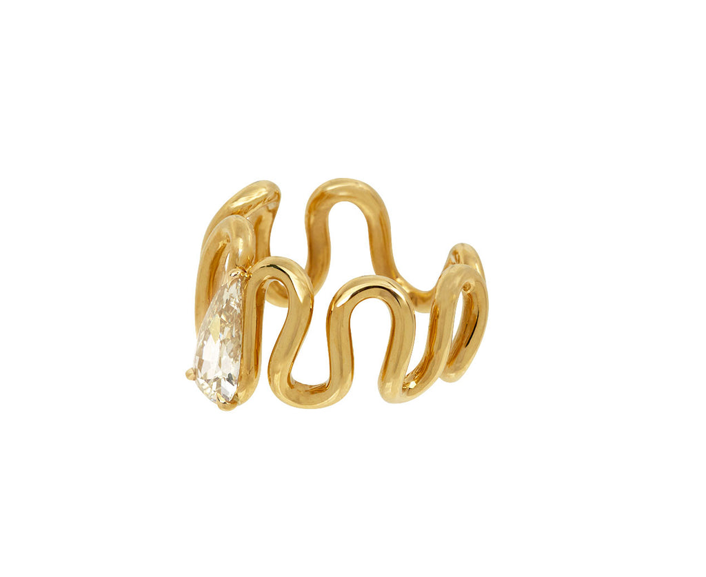Pear Shaped Diamond Wave Band