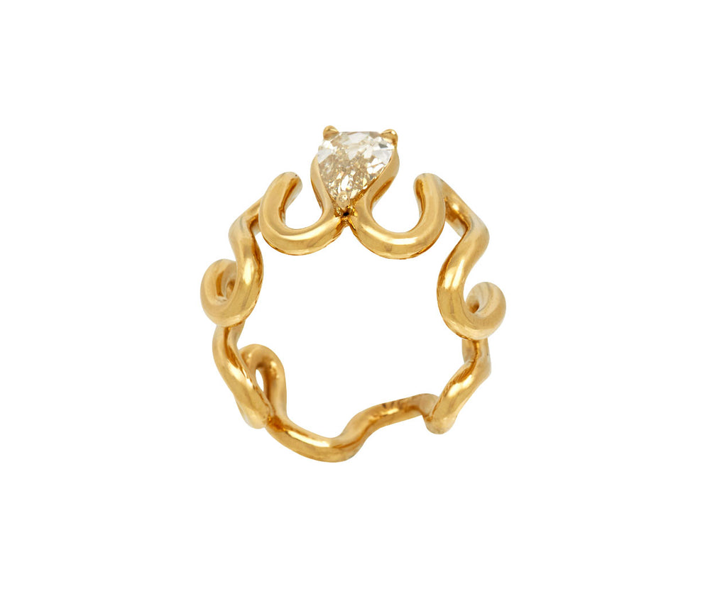 Pear Shaped Diamond Wave Band