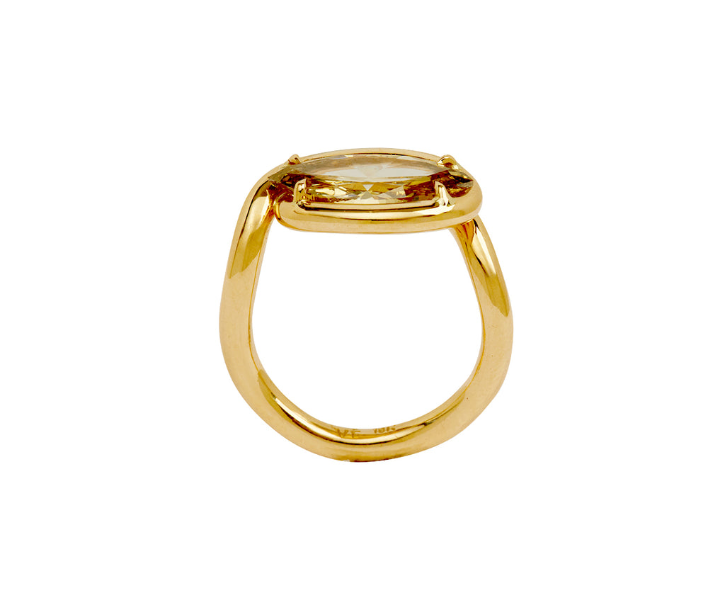 Marquise Fancy Deep Brown Yellow Diamond Ring