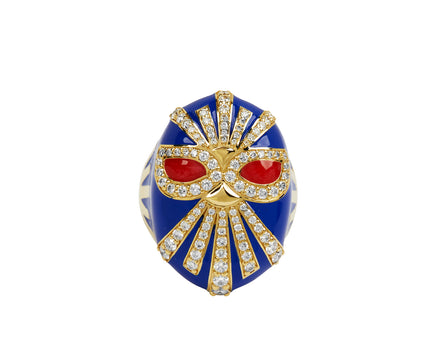 Diamond The Eyes Wrestler Mask Ring