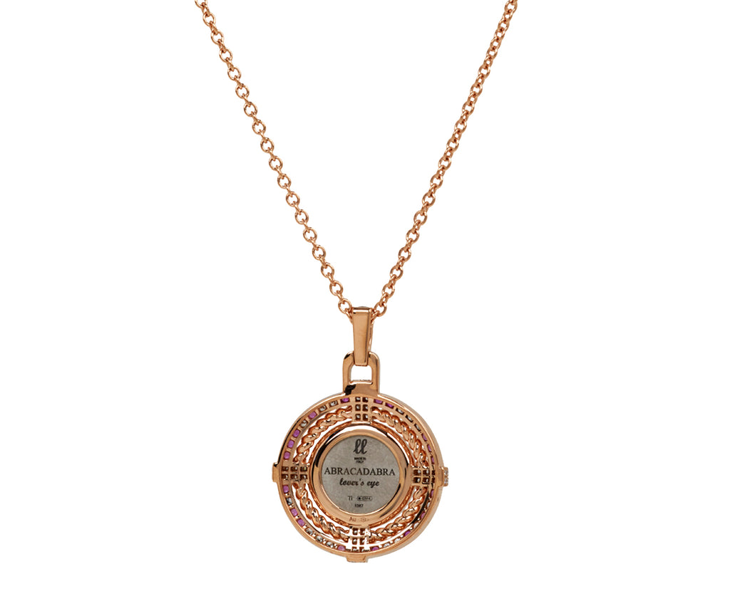 Eye See You Pink Sapphire Pendant Necklace