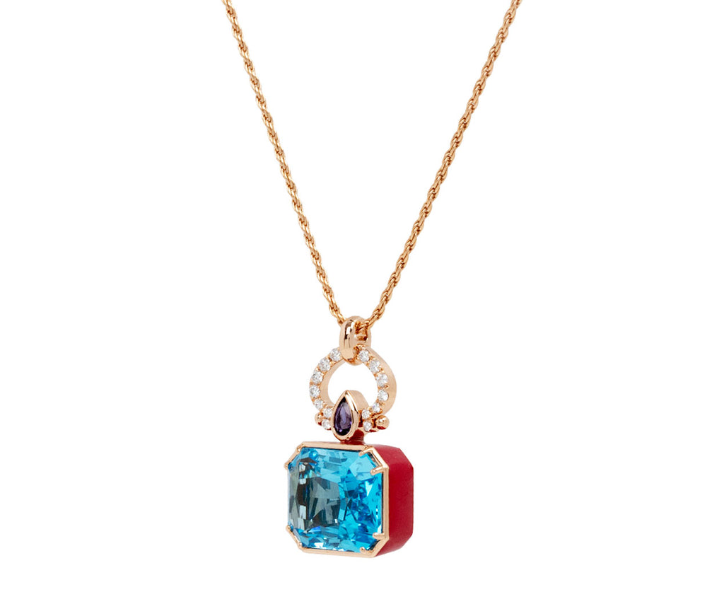 Blue Topaz Love Handles Necklace