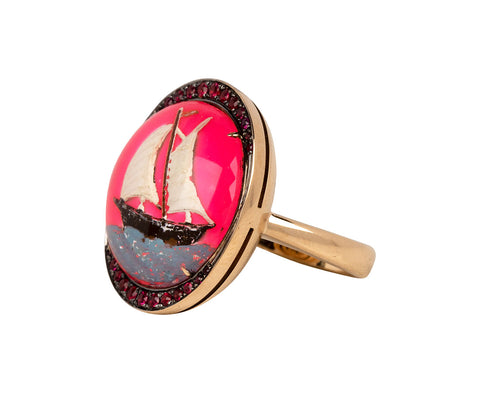 Francesca Villa Fluo Pink Boat Ring Side