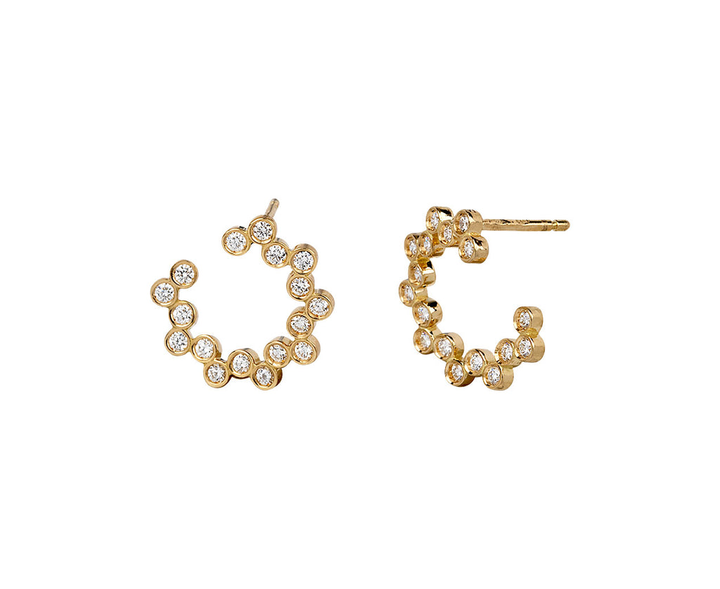 Diamond Clique Twist Hoop Earrings