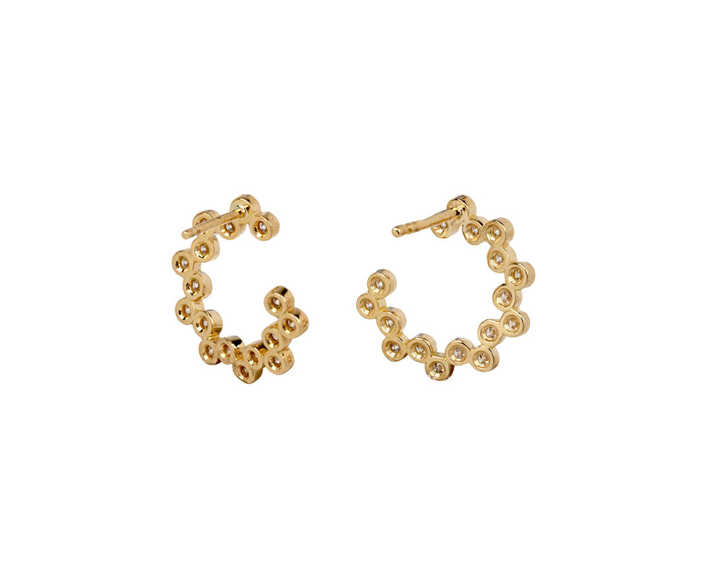 Diamond Clique Twist Hoop Earrings