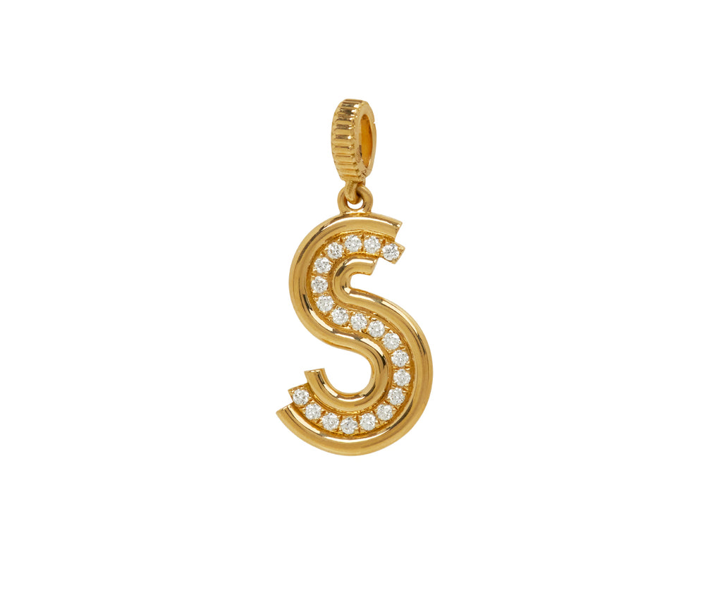 Viltier Diamond Alpha Edge Letter 'S' Pendant ONLY