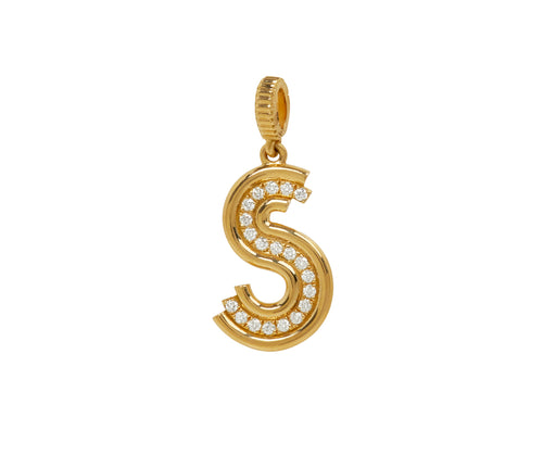 Viltier Diamond Alpha Edge Letter 'S' Pendant ONLY