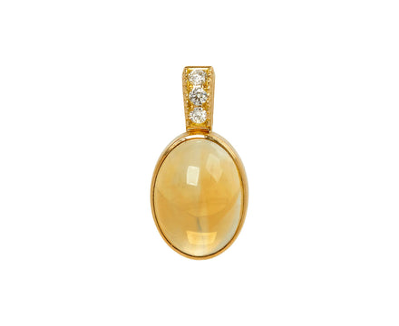 Cabochon Citrine Talisman Pendant ONLY - TWISTonline 