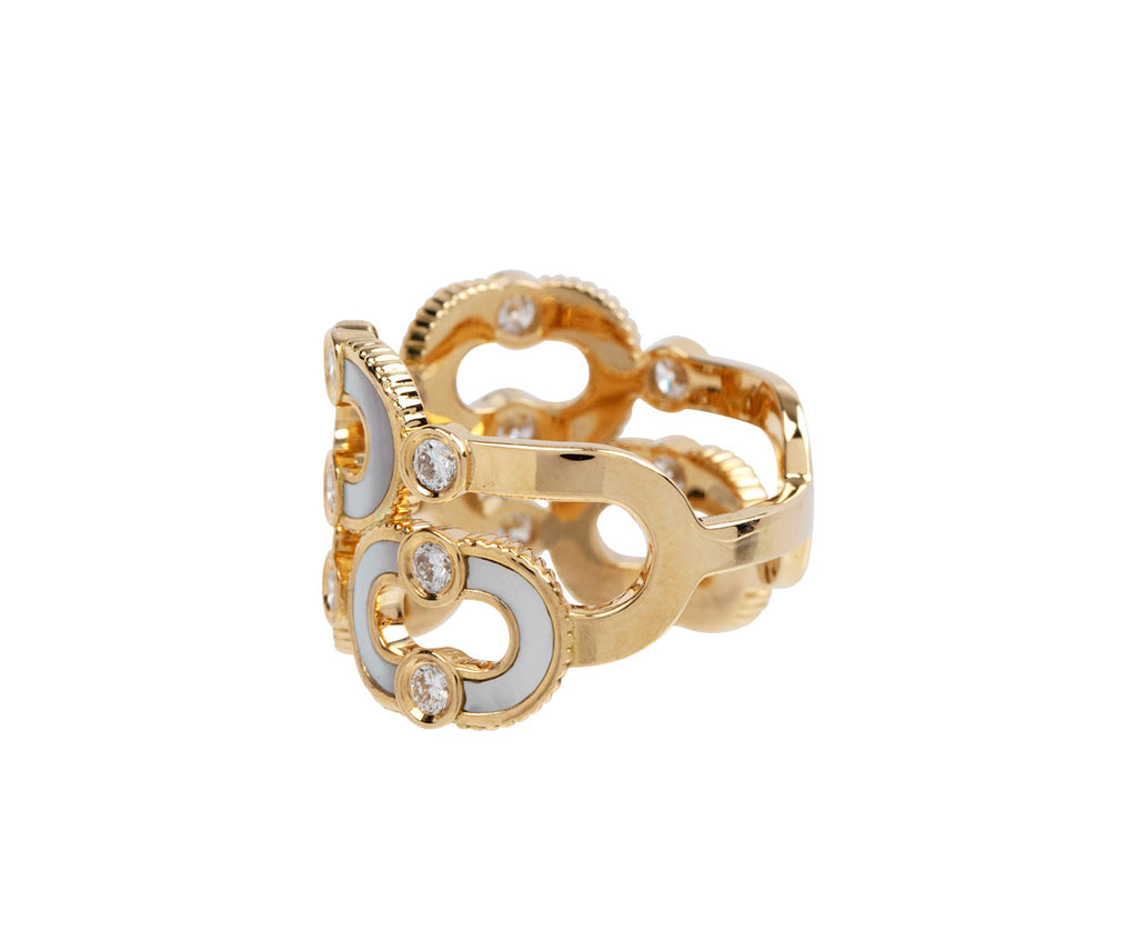Double Mother-of-Pearl Magnetic Ring