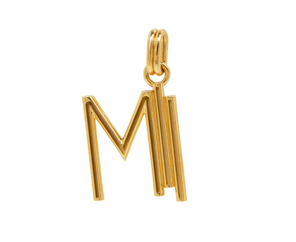 Extra Large Alpha Edge 'M' Letter Pendant ONLY