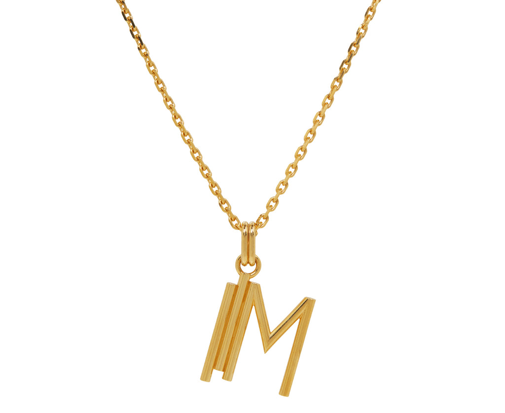 Extra Large Alpha Edge 'M' Letter Pendant ONLY