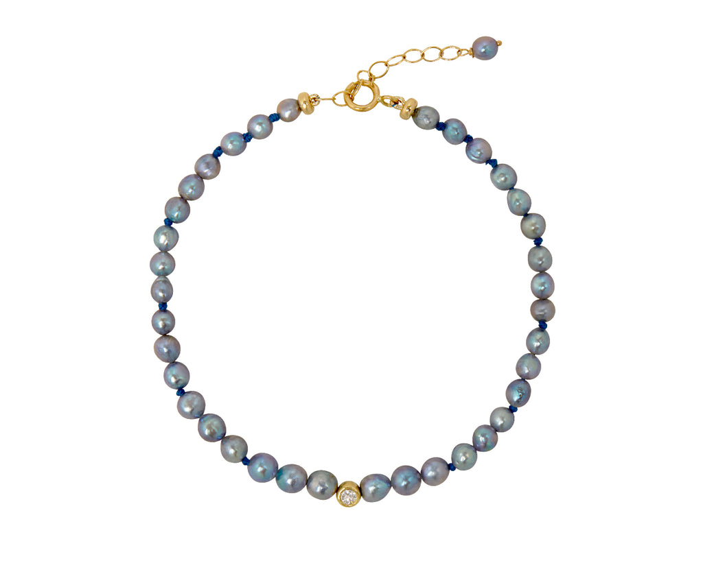 Bleu Pearl and Diamond Dario Bracelet