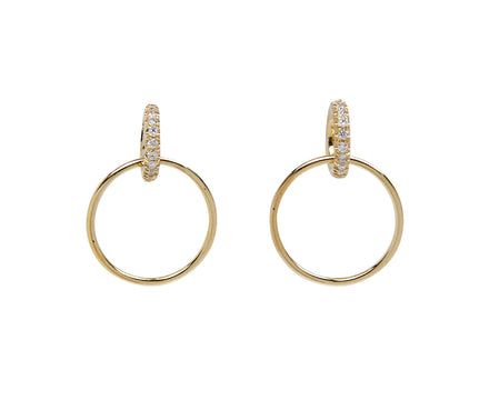 White/Space Petite Vita Pave Hoops