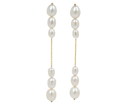 White/Space Large Lucia Pearl Earrings