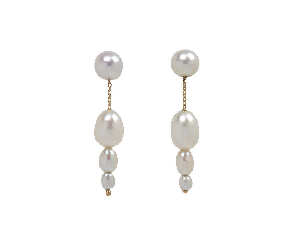 Petite White Pearl Palazzo Earrings - TWISTonline 