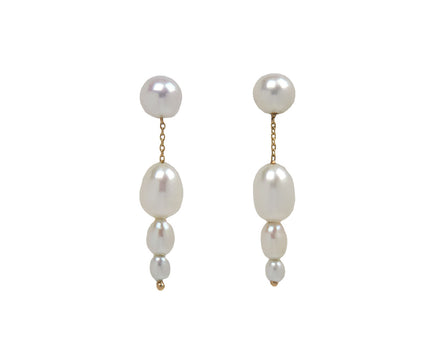 Petite White Pearl Palazzo Earrings - TWISTonline 