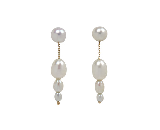 Petite White Pearl Palazzo Earrings - TWISTonline 