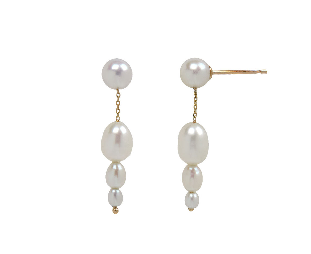 Petite White Pearl Palazzo Earrings - TWISTonline 