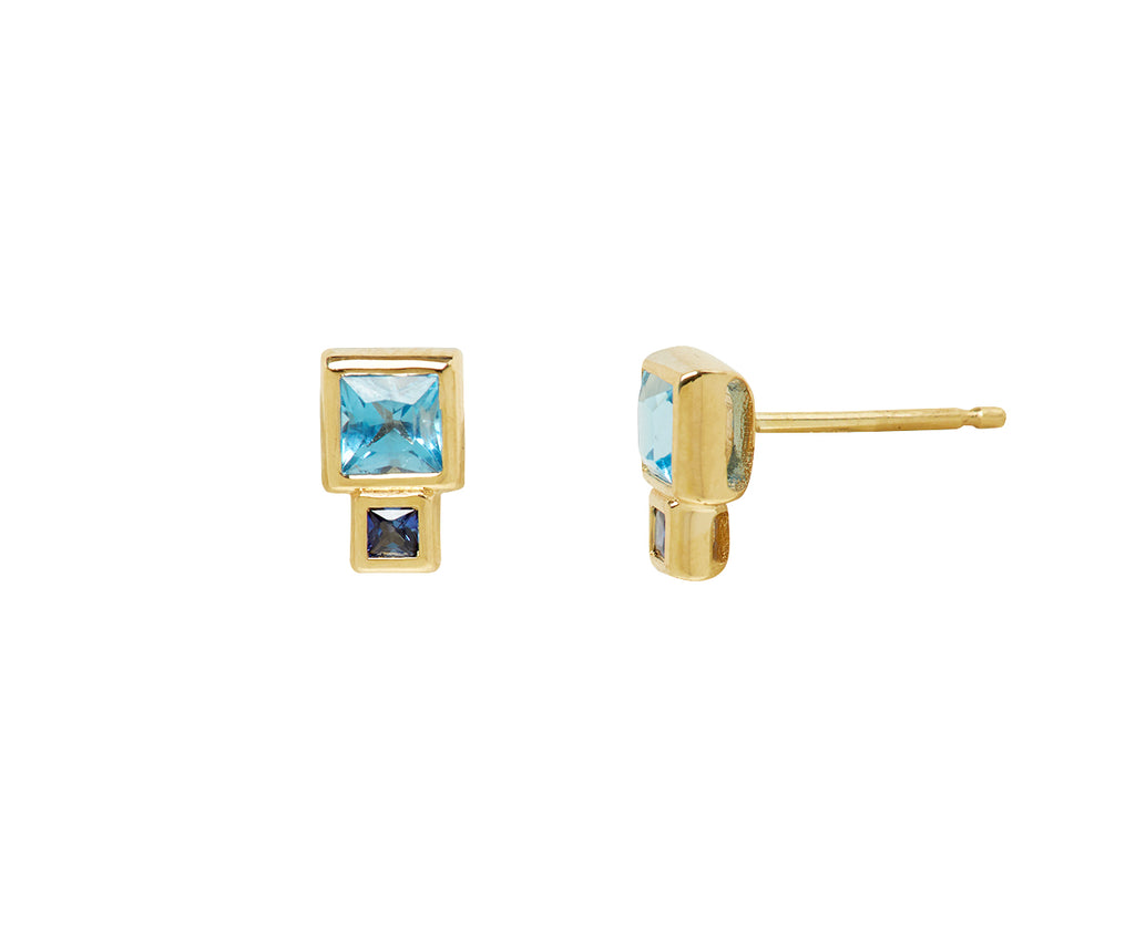 Bruta Bleu Stud Earrings
