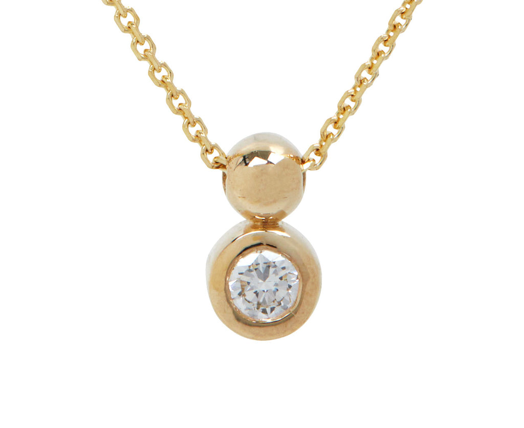 White/Space Solo Diamond Necklace - Closeup